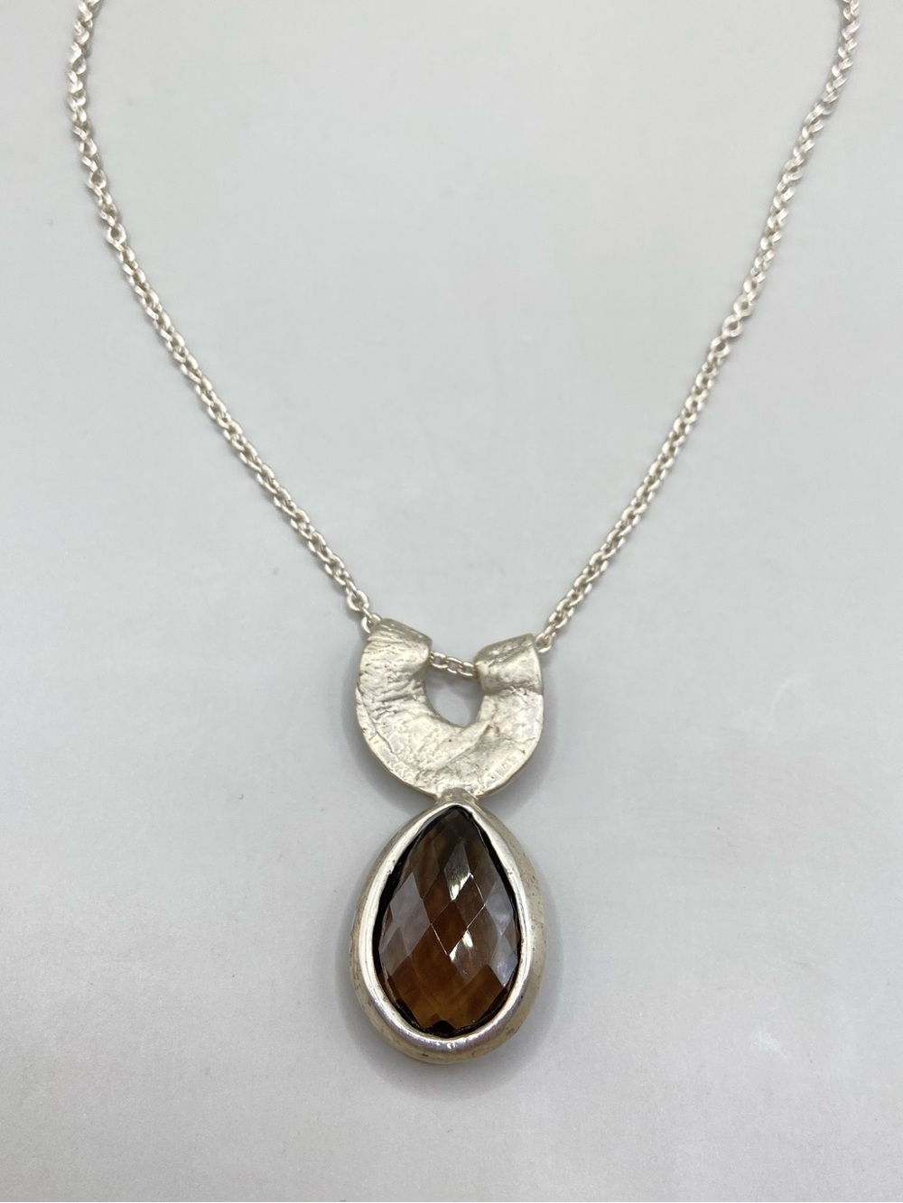Liza Shtromberg Artisan Smoky Quartz Teardrop Necklace